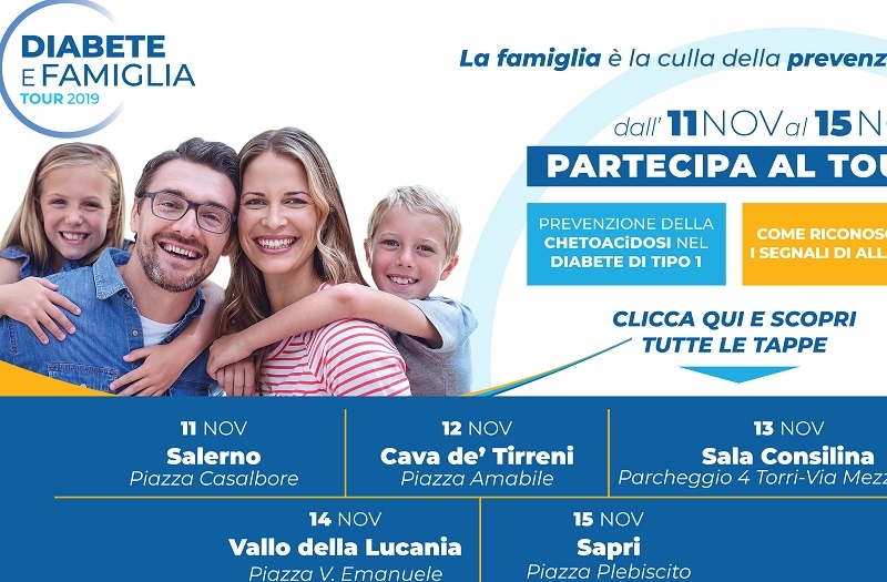 Asl Salerno. Il Diabete infantile, 5 giorni in giro per la provincia
