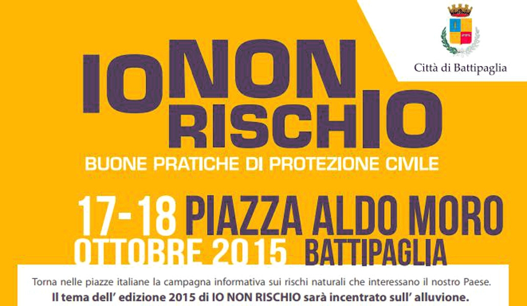 Battipaglia, 17 e 18 ottobre in piazza A. Moro campagna sui rischi naturali
