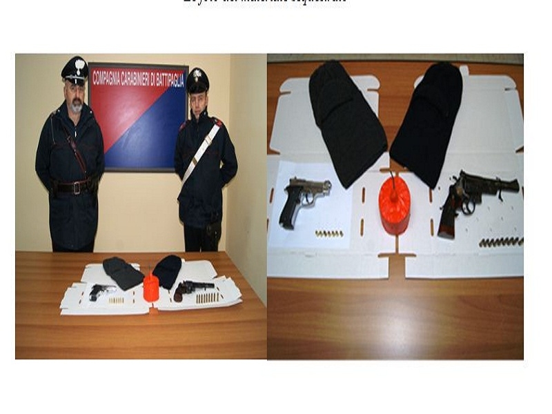 Arrestati, Antonio e Pasquale Noschese. Sequestrate due pistole e un ordigno esplosivo