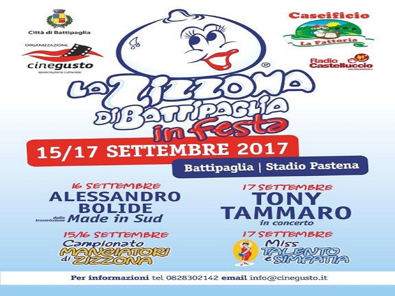 Una Festa della Zizzona di Battipaglia ricca di ospiti ritorna dal 15 settembre