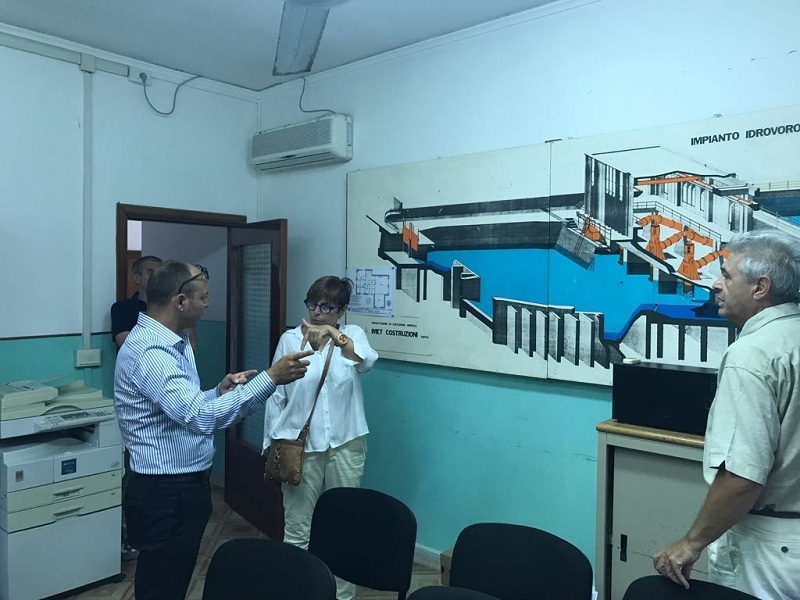 Acque reflue, sopralluogo all’impianto Idrovoro in zona Lago