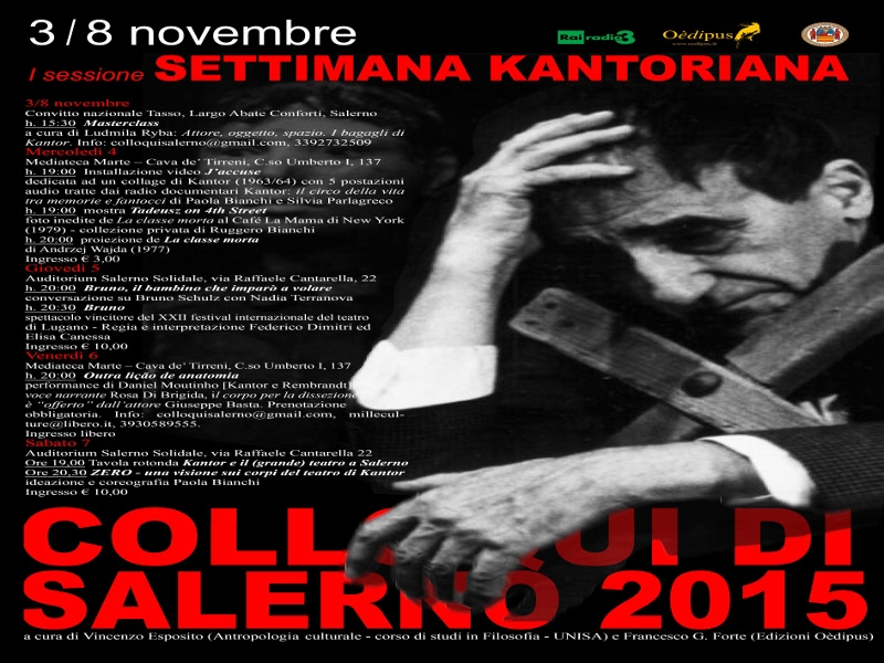Salerno – “J’accuse”: entra nel vivo la “Settimana kantoriana”