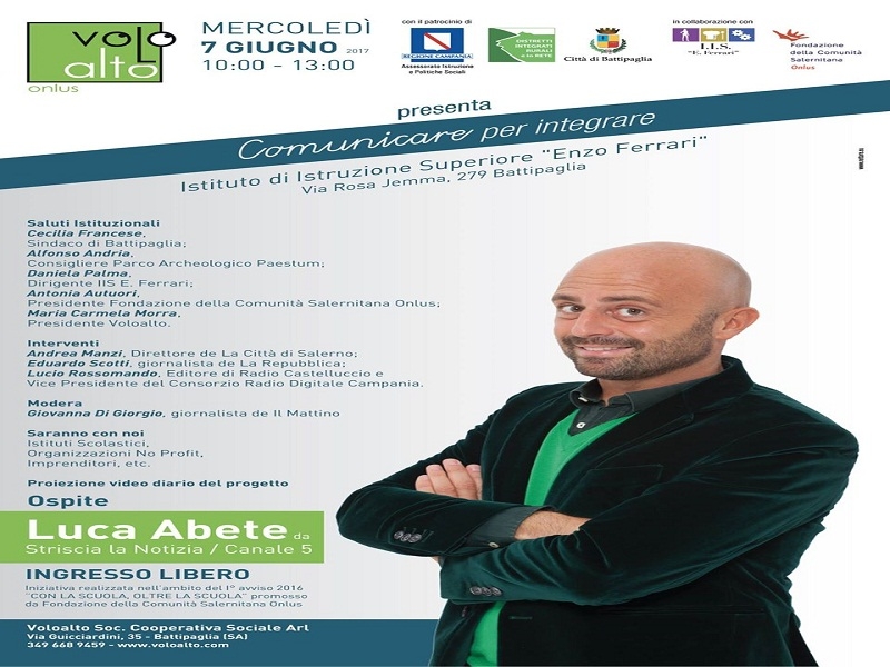 Battipaglia. Luca Abete all’evento conclusivo di comunicare per integrare