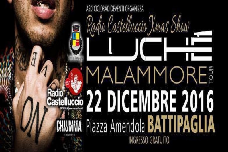 Battipaglia. Concerto di Luchè a piazza Amendola