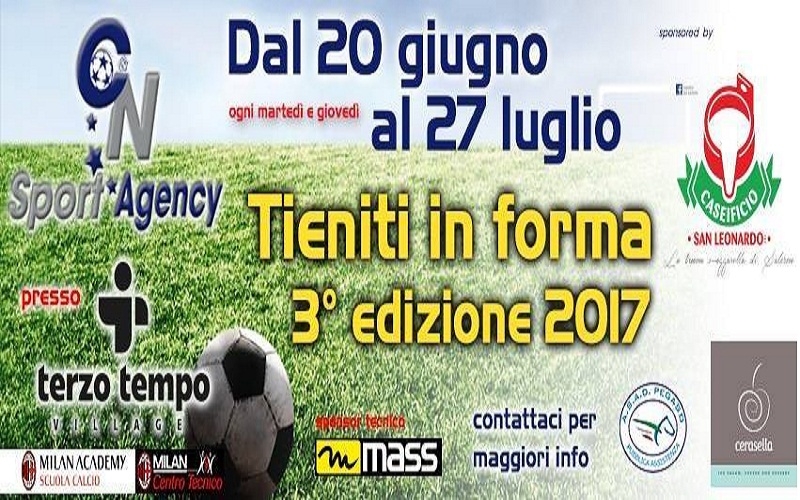 Calcio. Al via la 3° edizione di “Tieniti in forma”