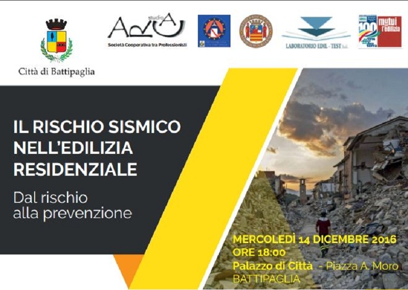 Battipaglia. “Dal rischio alla prevenzione – Il rischio sismismico nell’edilizia residenziale”