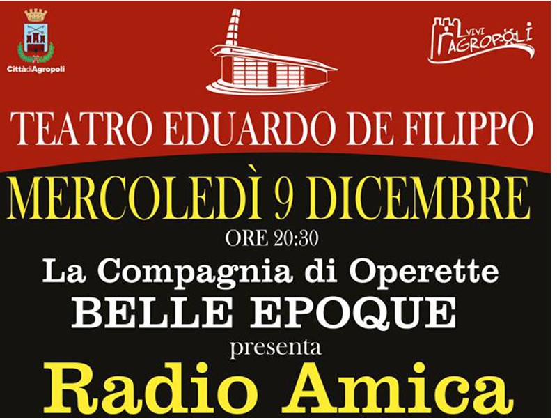 Agropoli, mercoledì al Cineteatro De Filippo lo spettacolo “Radio Amica”