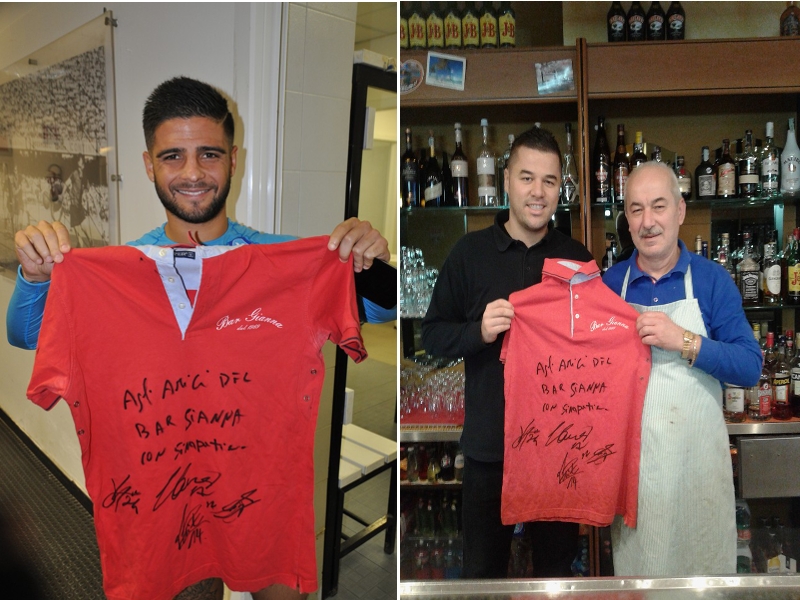 Battipaglia – Al bar Gianna, arrivano i saluti del Re di Napoli “Lorenzo Insigne”