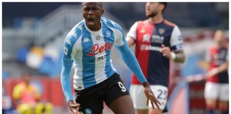 Napoli-Cagliari 1-1 amarissimo. Non basta un super Osimhen, Fabbri gli annulla il 2-0 e Nandez pareggia al 94°