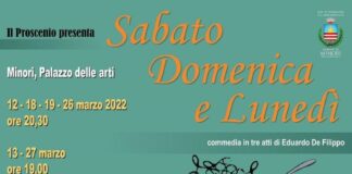 Minori. Associazione Proscenio: riparte al Palazzo delle Arti “Sabato, Domenica e Lunedì”