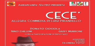 Samarcanda Teatro presenta: “Cecè” di Pirandello, commedia adattata e diretta da Enzo Fauci