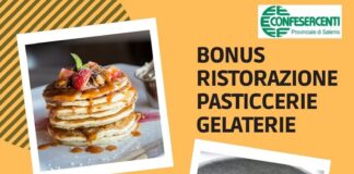 Avviso Confesercenti: in arrivo bonus per ristorazione, pasticcerie e gelaterie 2022