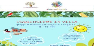 Battipaglia. Leggi insieme in villa, iniziativa per ragazzi della Coop. sociale San Filippo Neri