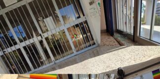 Battipaglia. Atti vandalici all’istituto Medi, rotti i vetri del portone d’ingresso