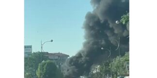 Battipaglia. Via Rosa Jemma, paura per un furgone in fiamme (VEDI VIDEO)
