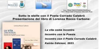 Maiori. Sotto le stelle con il poeta Calabrò, presentazione del libro di Lorenza Rocco Carbone