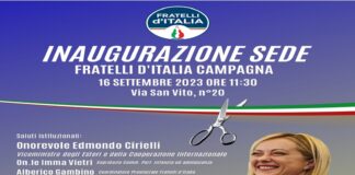 Campagna. Sezione di FdI, il 16 il taglio del nastro alla presenza dei vertici del partito