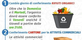 Battipaglia. Conferimento rifiuti, dal 2024 l’organico il venerdì. I cartoni dalle ore 12 alle 13 come da calendario (vedi ordinanza sindacale)