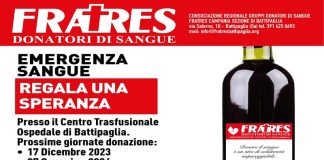 Battipaglia. Fratres invita alla donazione del sangue, l’appuntamento è per domenica 7 gennaio al Centro trasfusionale