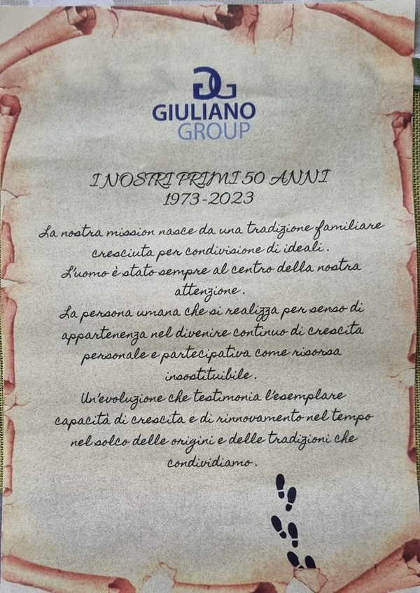 Salerno. La Giuliano Group Holding ha celebrato i cinquant'anni di attività
