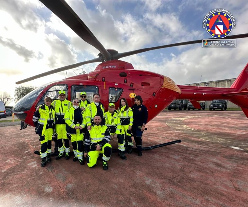 Battipaglia. Volontari della Protezione Civile in trasferta a San Marco Evangelista con i vertici regionali (foto)