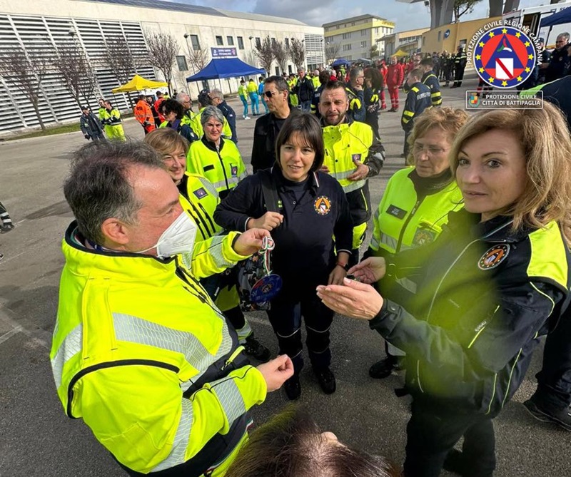 Battipaglia. Volontari della Protezione Civile in trasferta a San Marco Evangelista con i vertici regionali (foto)
