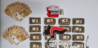Battipaglia. Blitz dei Carabinieri, arrestate due persone per spaccio di droga, sorprese con 2 kg di hashish