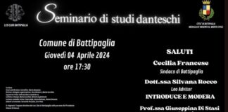 Battipaglia. Seminario di studi danteschi, domani ore 17 e 30 Salotto Comunale
