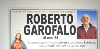 Battipaglia. Necrologio. Si è spento Roberto Garofalo, di anni 55. Il rito funebre alle ore 16 e 30 nella Chiesa S.M. della Speranza
