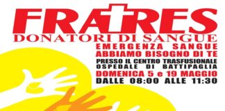 Battipaglia. Fratres invita a donare il sangue. Appuntamento per domenica 5 maggio presso il centro trasfusionale dell’ospedale (8-11,30)