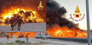 Persano. Distrastro ambientale, in fiamme 60mila t di ecoballe. Nuvolone nero visibile anche a Battipaglia