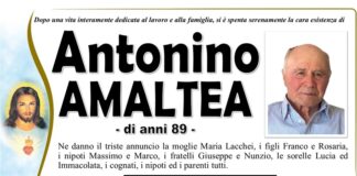 Necrologio. Si è spenta la cara esistenza di Antonino Amaltea, di anni 89