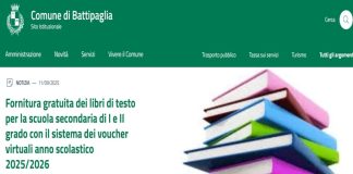 Battipaglia. Scuola. Libri di testo, la domanda al Comune scade il 12 ottobre 2025 (leggi i dettagli)