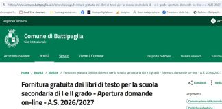 Battipaglia. Scuola, al via i voucher per i libri di testo: domande entro il 25 settembre